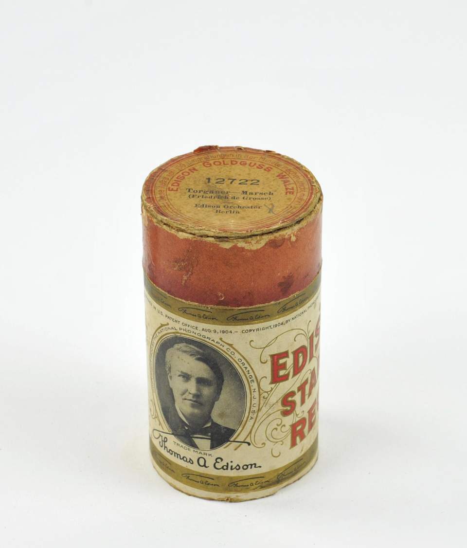 Wachszylinder mit Hülle "Edison Standard Record"