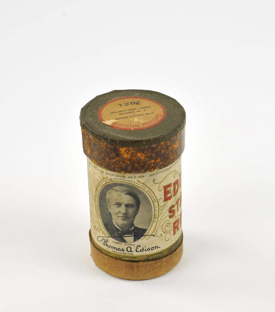 Wachszylinder mit Hülle "Edison Record"
