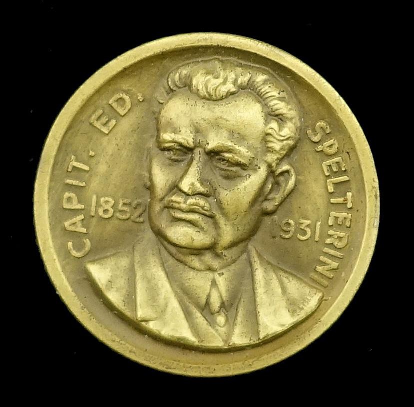 2 identische Medaillen, Plakette "Capit. Ed. Spelterini"