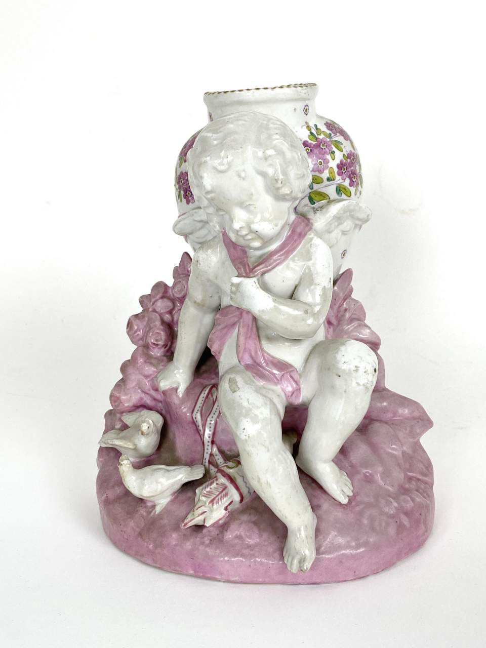 Vase mit Putte