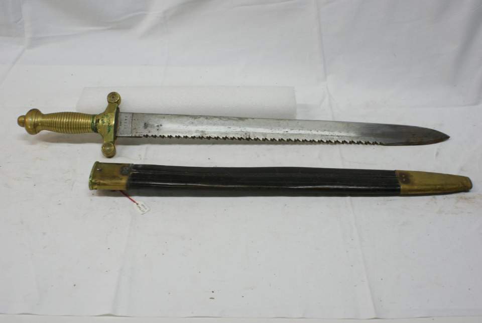 Faschinenmesser mit Scheide, eidg. Ord. 1842/52, Arillerie