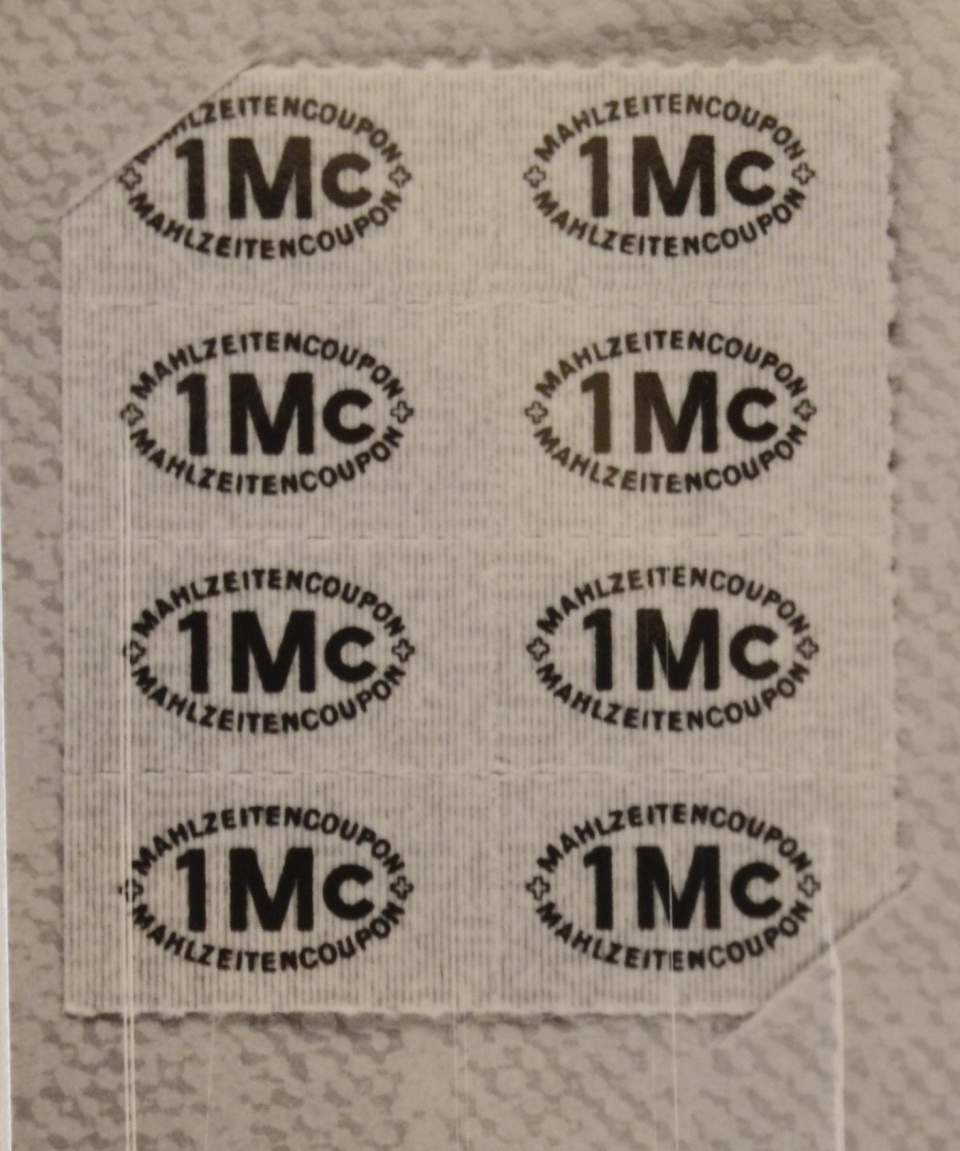 Mahlzeiten-Coupons aus dem 2. Weltkrieg