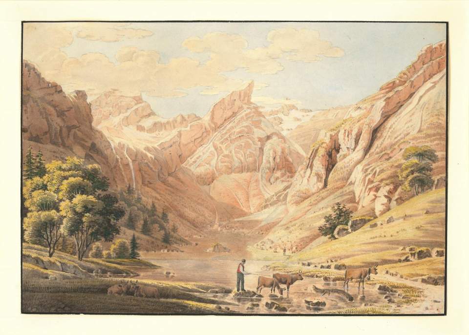 Grafik, Ansicht des Seealpsees