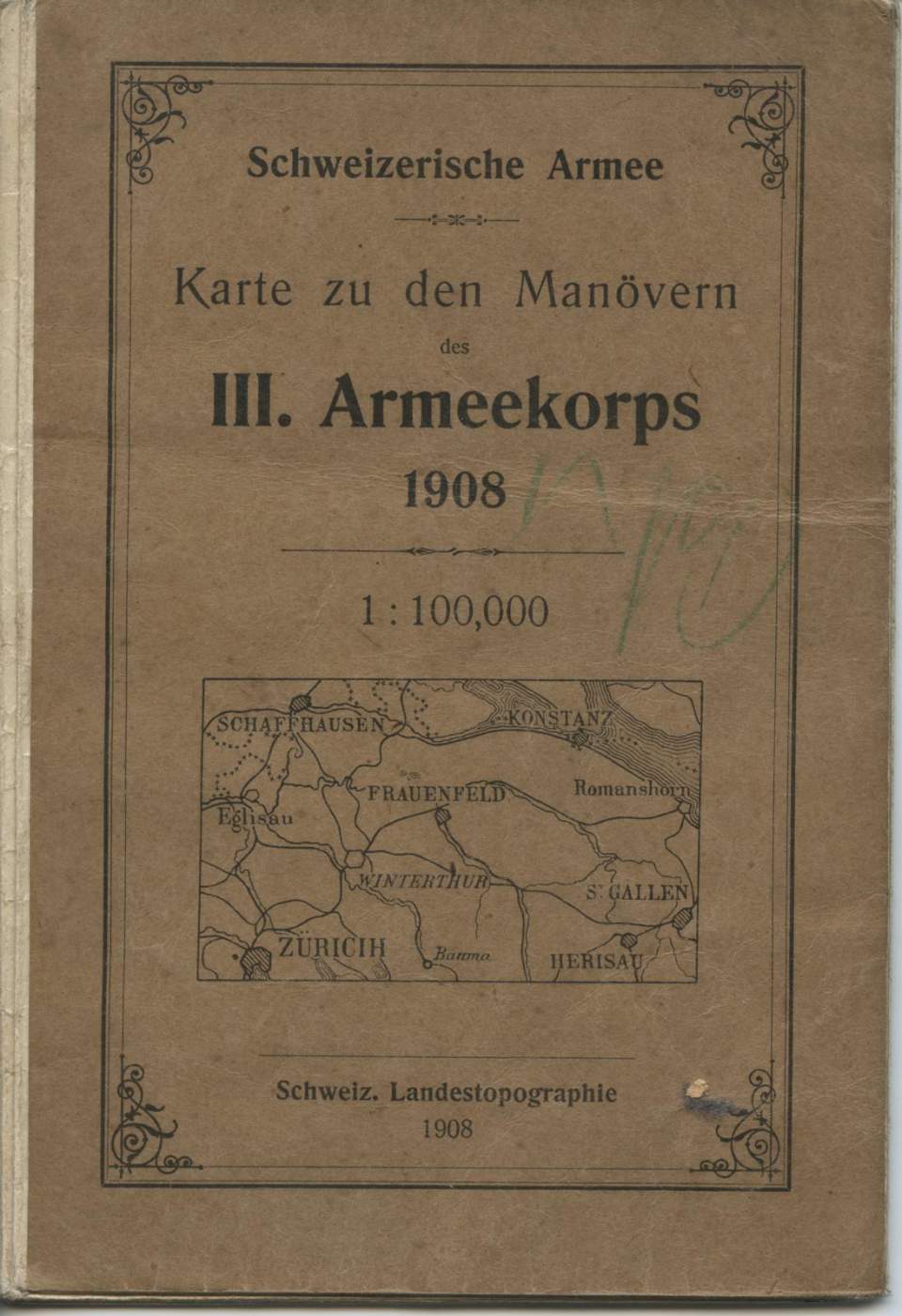 Landkarte der Schweizer Armee