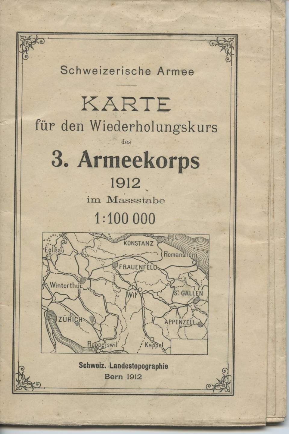 Landkarte der Schweizer Armee