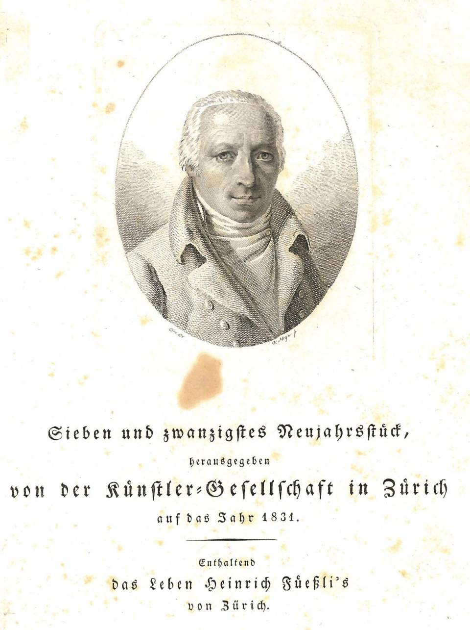 Porträt Heinrich Fu(e)essli von Zürich