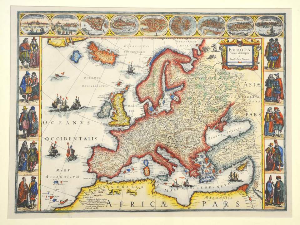 Landkarte Europa, Europakarte