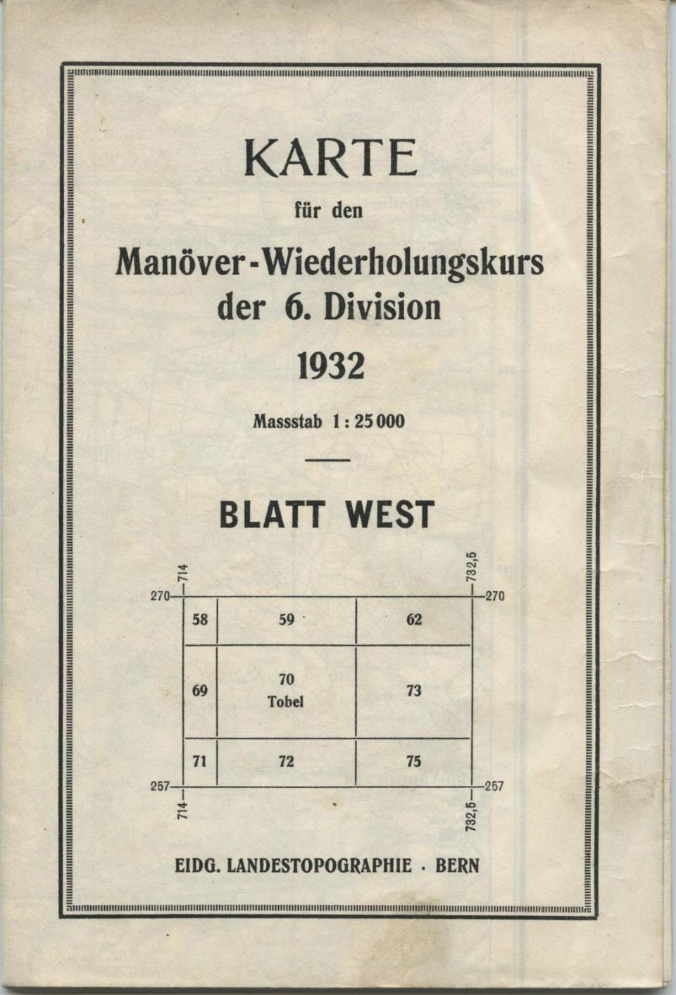 Landkarte der Schweizer Armee