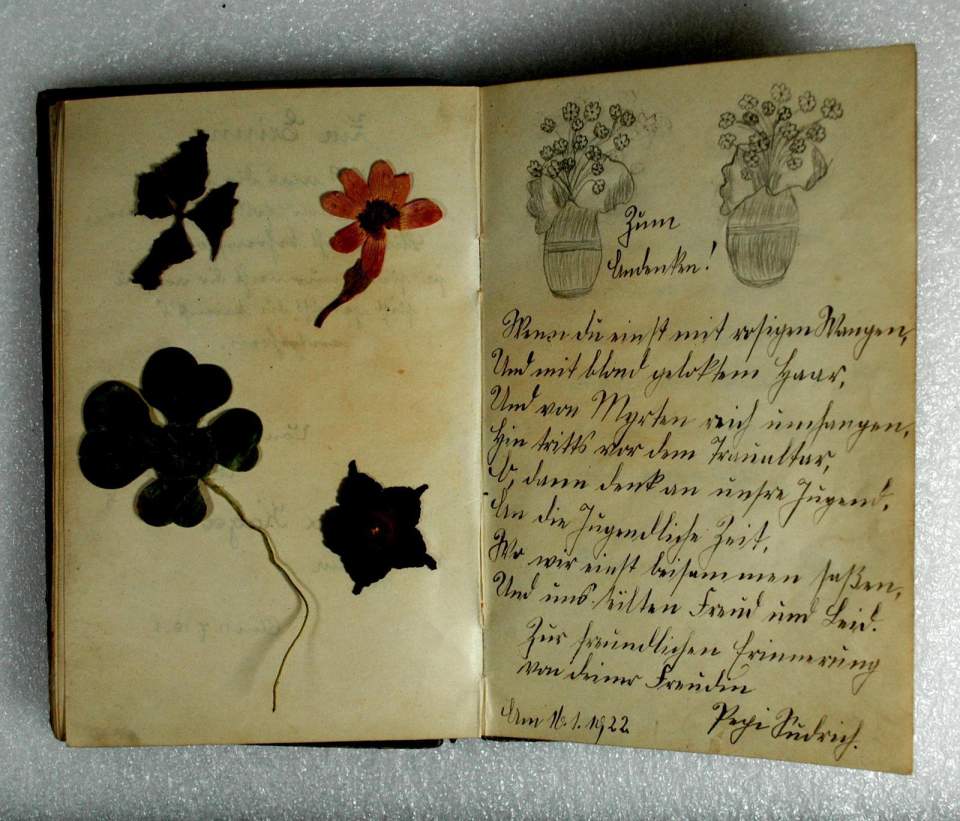 Poesiealbum, Andenken