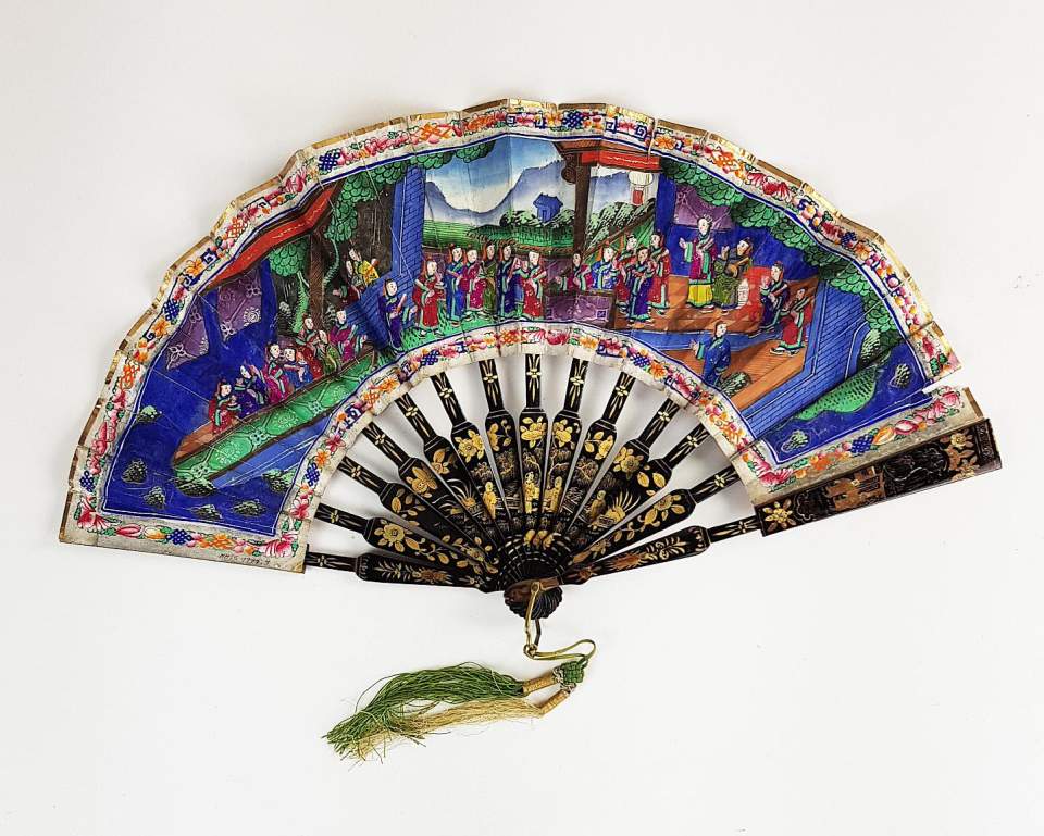 Faltfächer, Mandarin - Fächer mit Schatulle