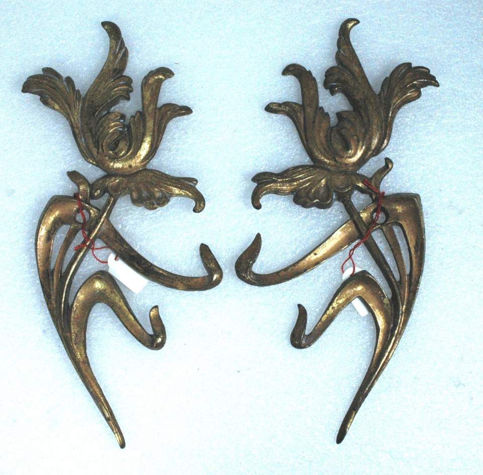 2 Paar Jugendstil - Beschläge, Architekturteile