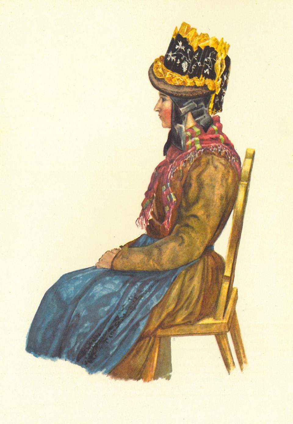 Trachtendarstellung, Walliser Tracht