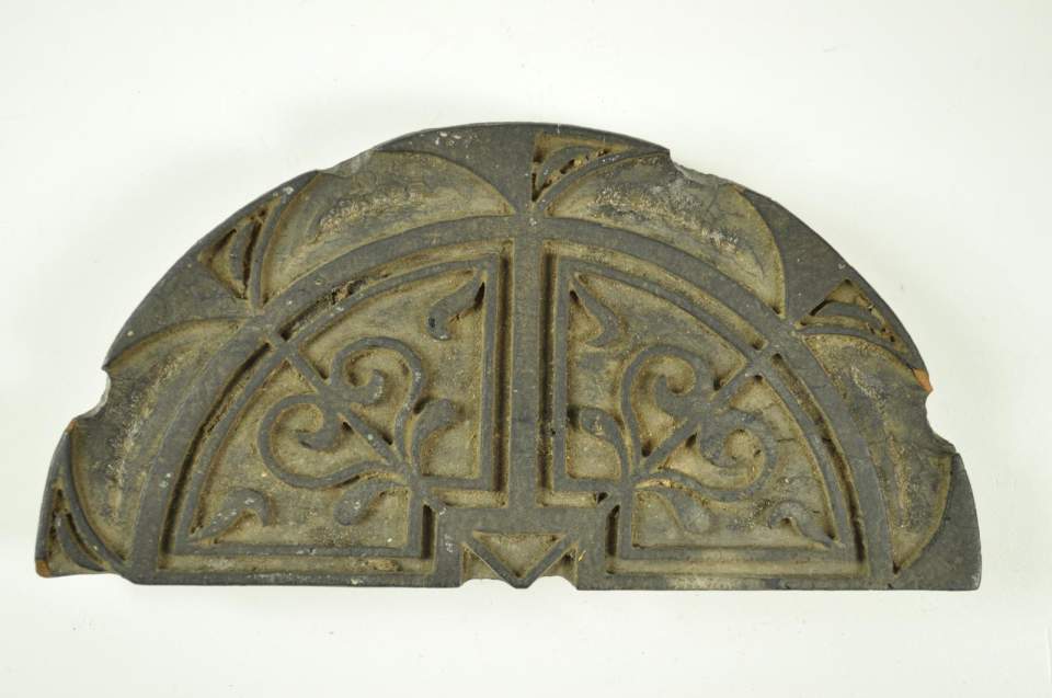 Druckstock für Mühlsäcke, "halbes Mühlenrad", Bild