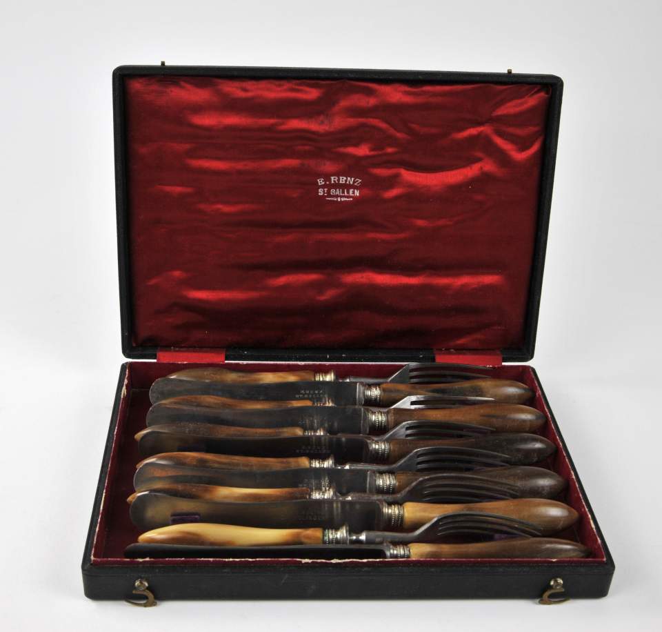Besteck-Set, 12er-Garnitur in Schatulle