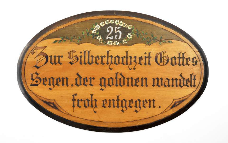 Segensspruch zur Silberhochzeit, anfangs 20. Jh.