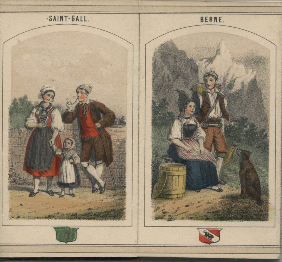 Faltbuch mit Schweizer Trachten