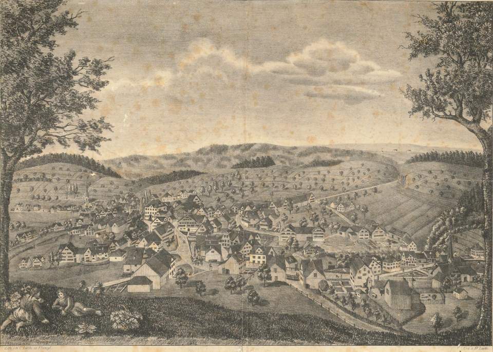 Ansicht Flawil von Süden
