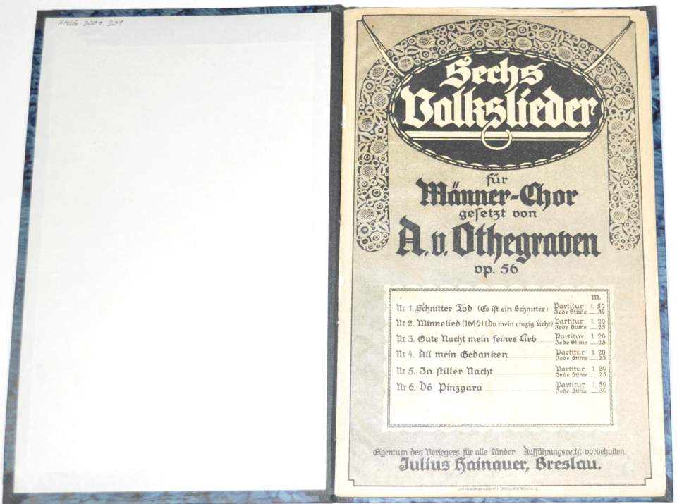 6 Volkslieder für Männerchor