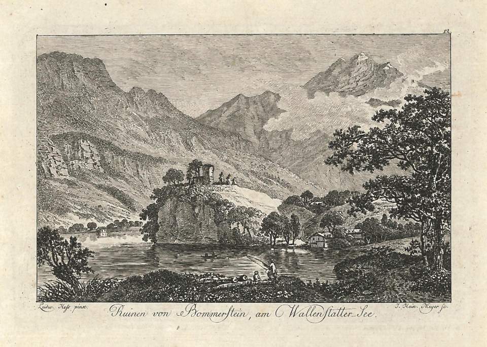 Grafik, Die Ruinen von Bommerstein