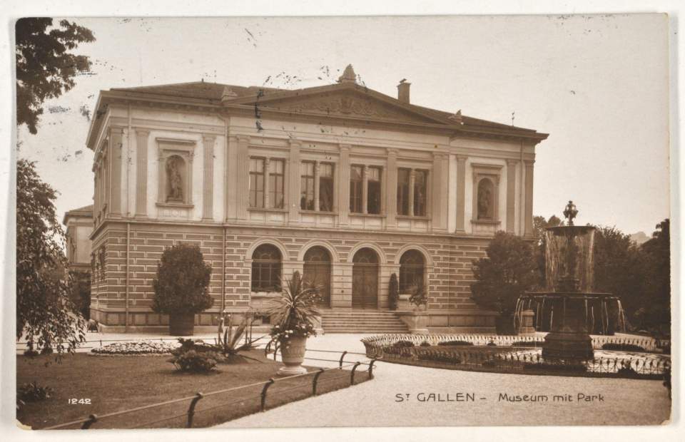 1 Postkarte Altes Museum / Kunst- und Naturmuseum St.Gallen