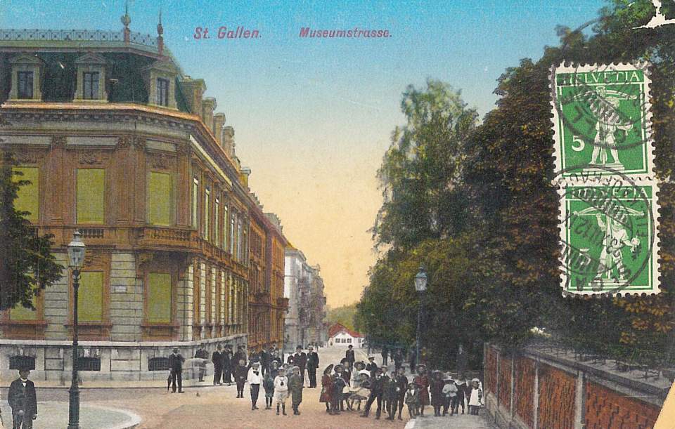 1 Postkarte Kirchhoferhaus St.Gallen, 1912