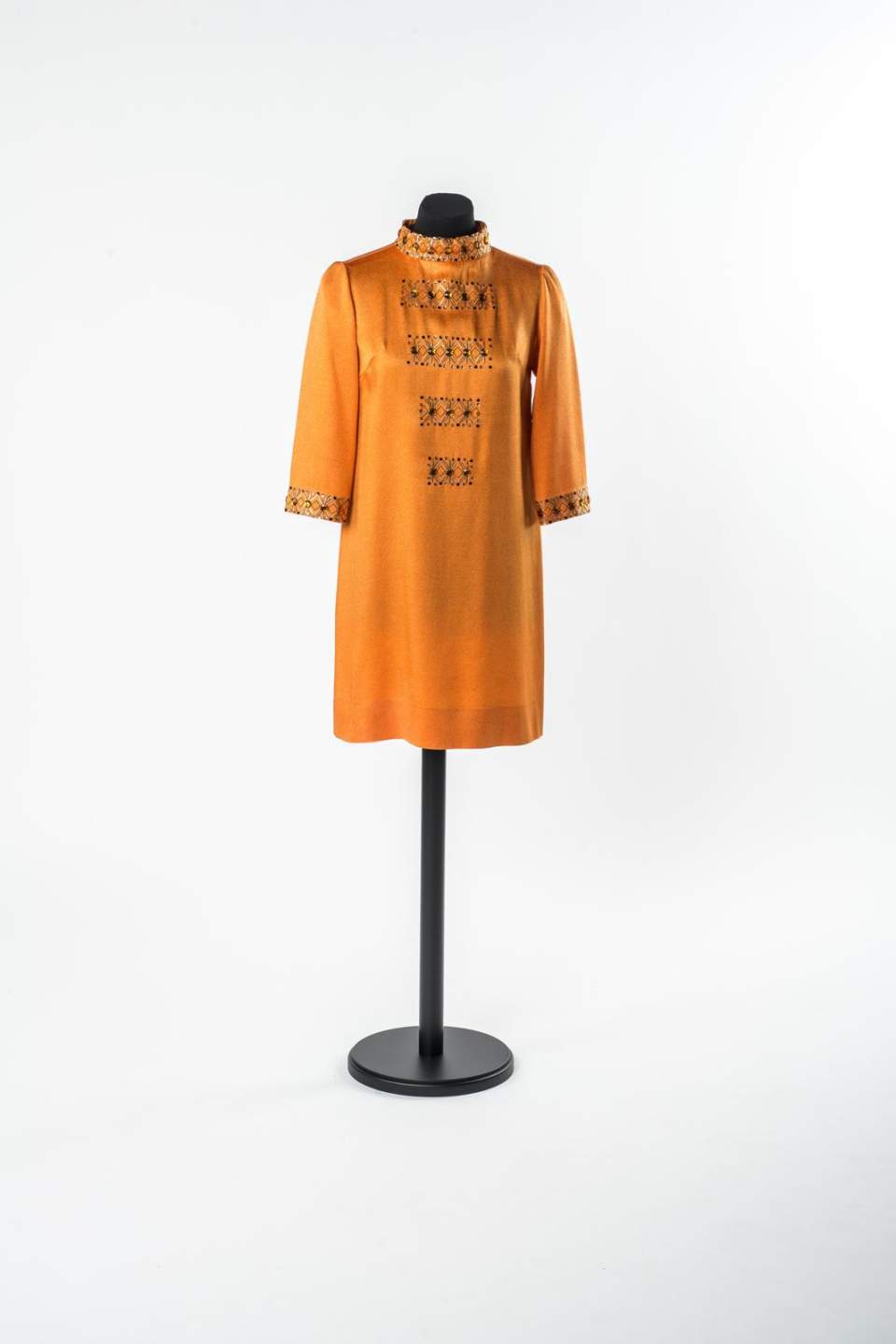 Orangefarbenes Cocktailkleid, Abendkleid, Damenkleid