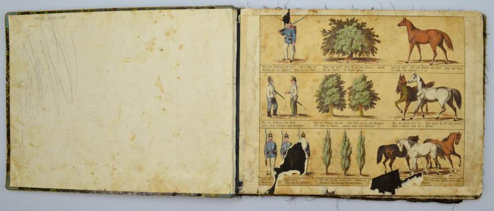 Sammelband mit Schulbuch - Bilderbogen, 