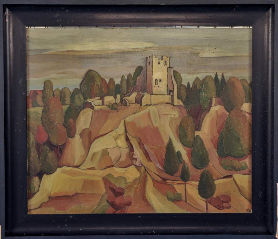 Ölgemälde Burgruine