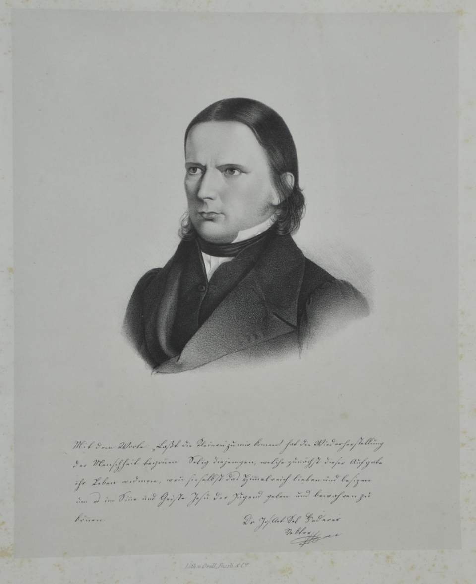 Lithographie Dr. Jos. Ant. Seb. Federer