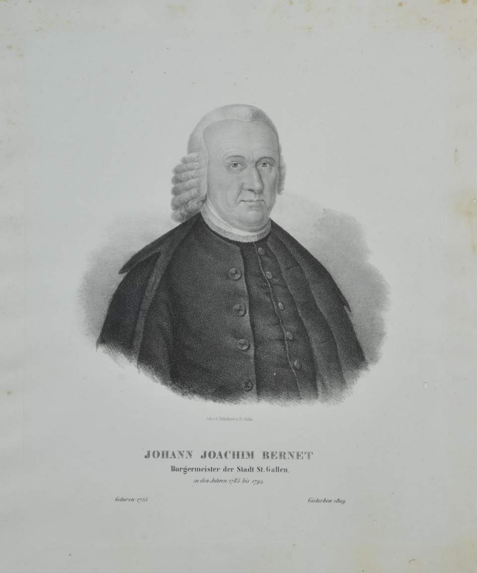 Lithographie Johann Baptist Bernet
