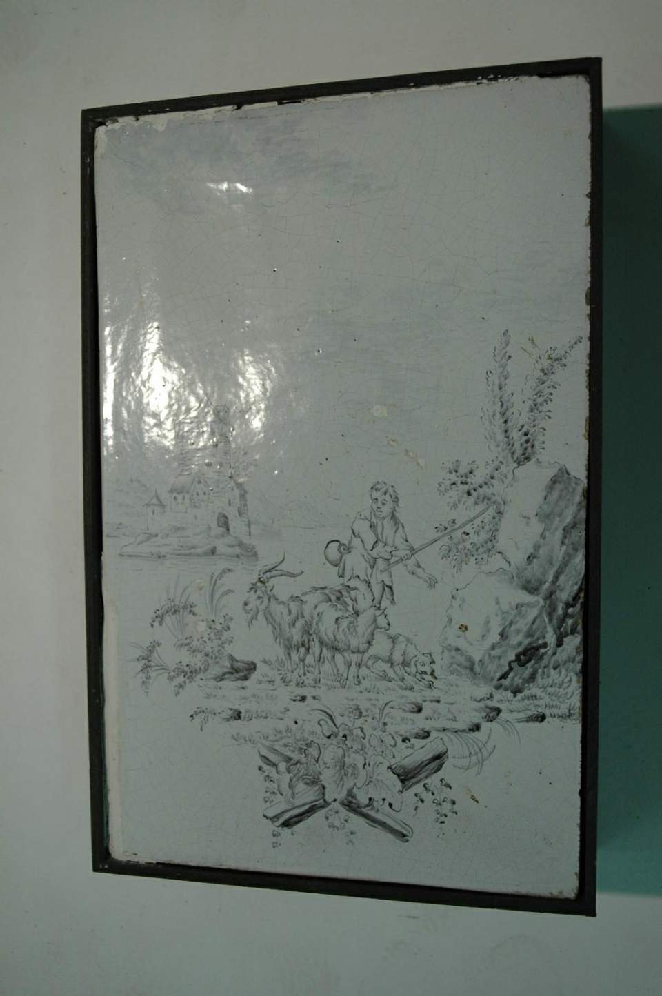 Ofenkachel, Füllkachel, Landschaftsdarstellung
