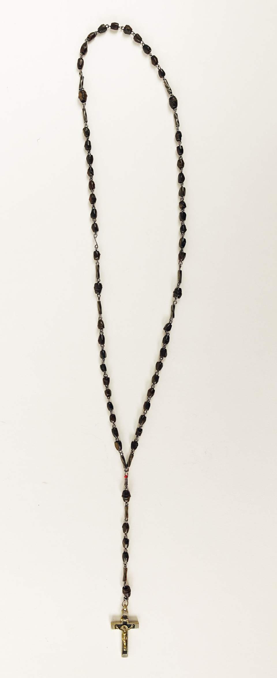 Rosenkranz mit schwarzen Perlen, 1. Hälfte 20. Jh.