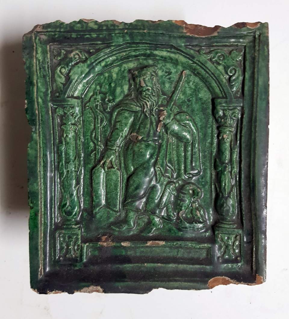 Ofenkachel grün, Füllkacheln, Moses