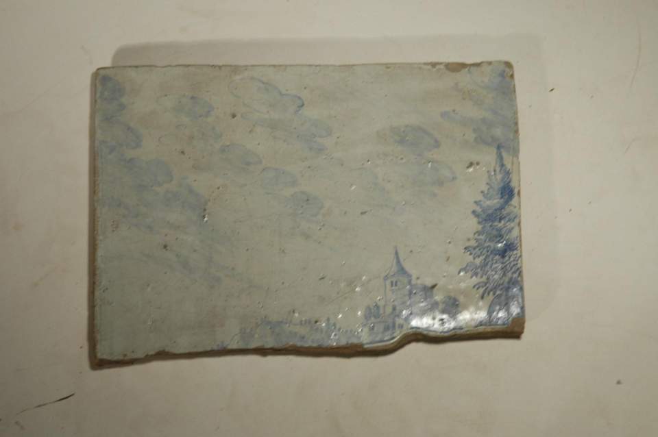Ofenkachel(n), Füllkachel, blau-weiss