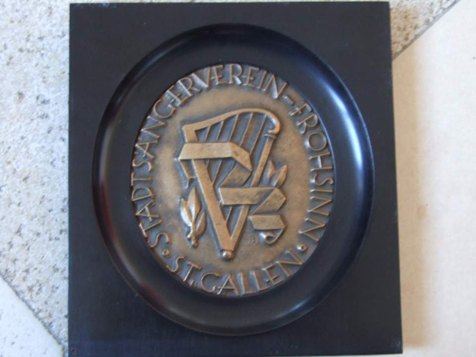 2 Erinnerungsmedaillen des Stadtsängervereins Frohsinn, St. Gallen