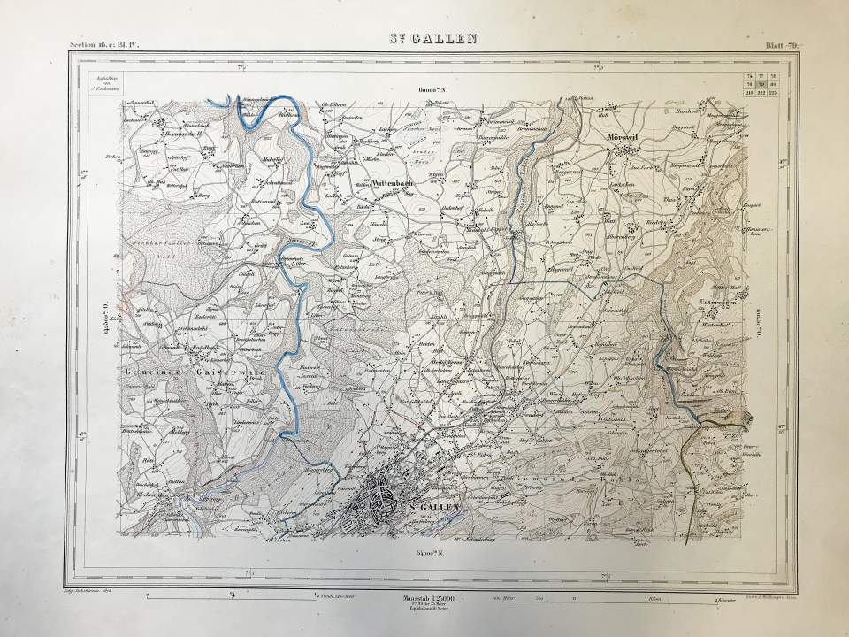 Siegfried Karte, Kanton St. Gallen und Appenzell