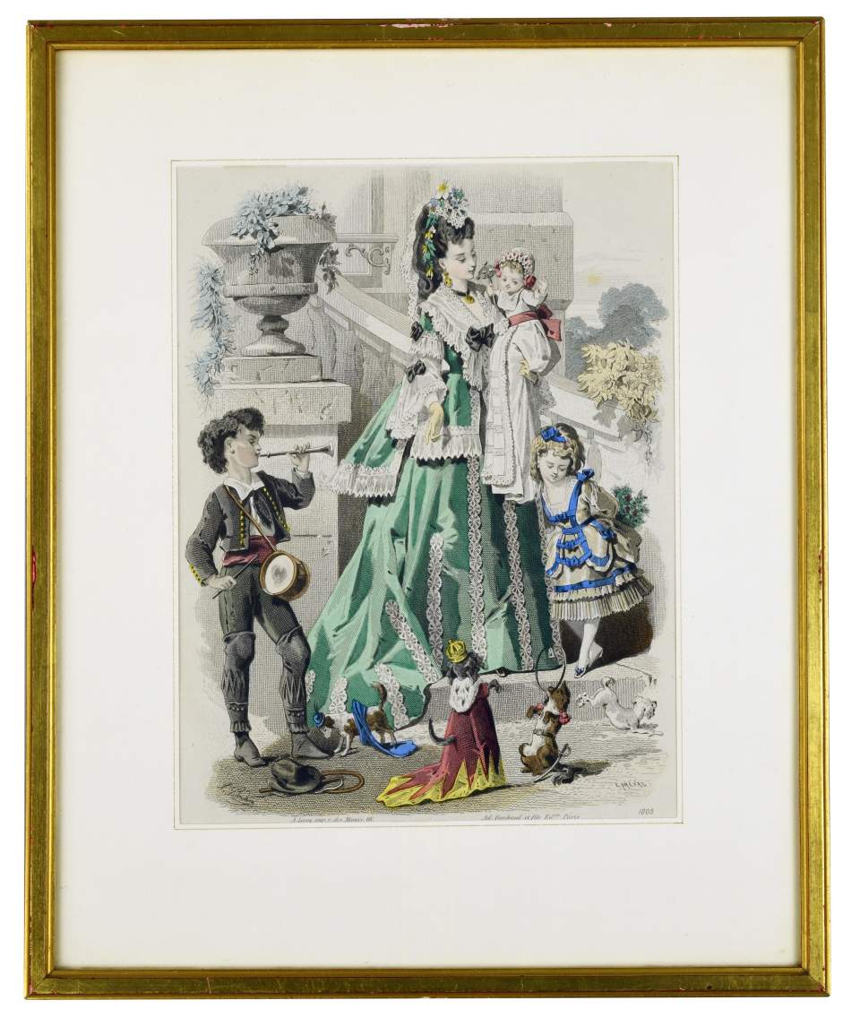 Modeillustration Frau und Kinder