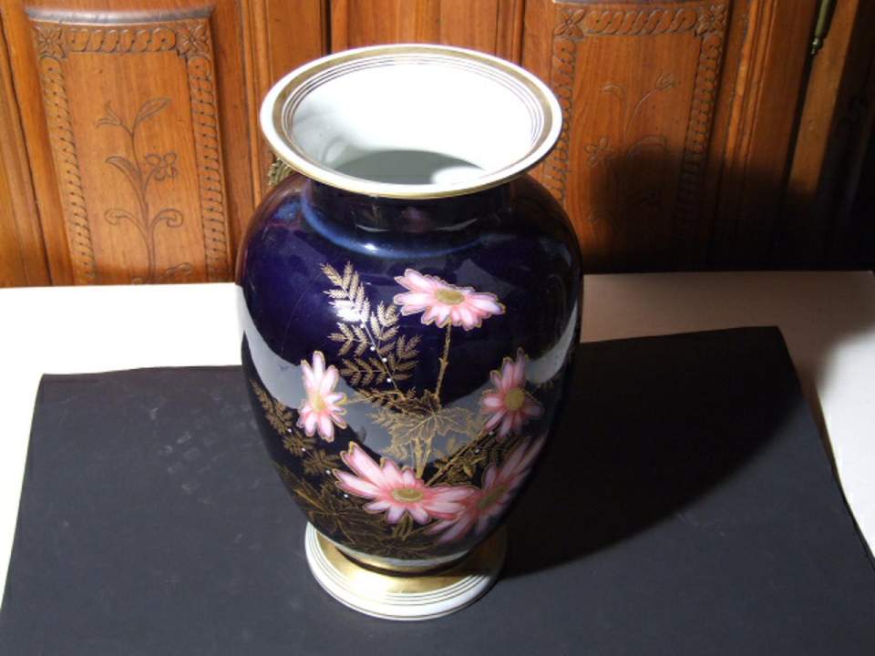 Vase, "Weimarer Porzellan", Kobaltmalerei, 1920
