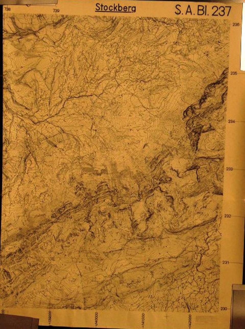 Landkarte, Reliefkarte "Stockberg"