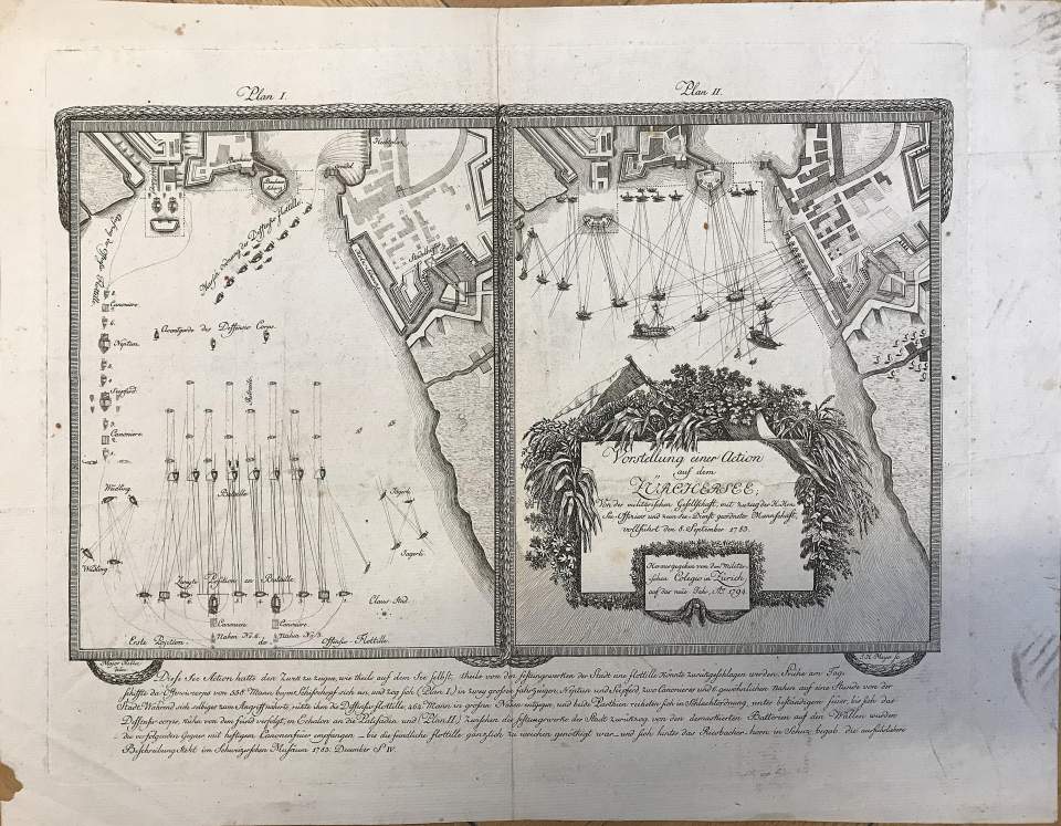 Plan, Vorstellung einer Action auf dem Zürichsee, vollführt 8. September 1783