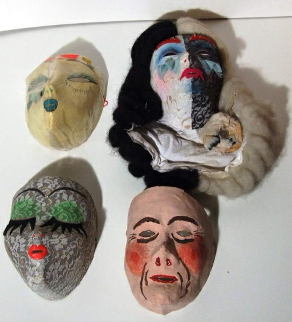 Vier Fasnachtmasken