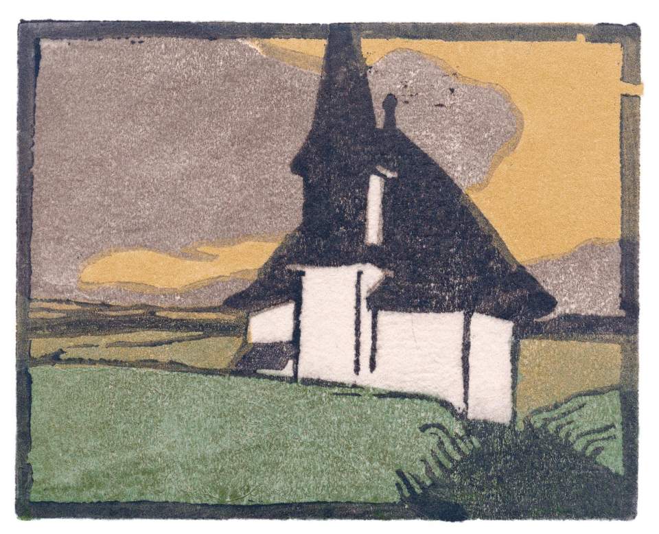 Farbholzschnitt "Alte Kapelle" / Nr. 30