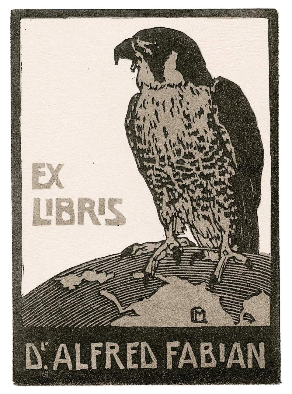 Holzschnitt - Kleingraphik "Ex Libris für Alfred Fabian"