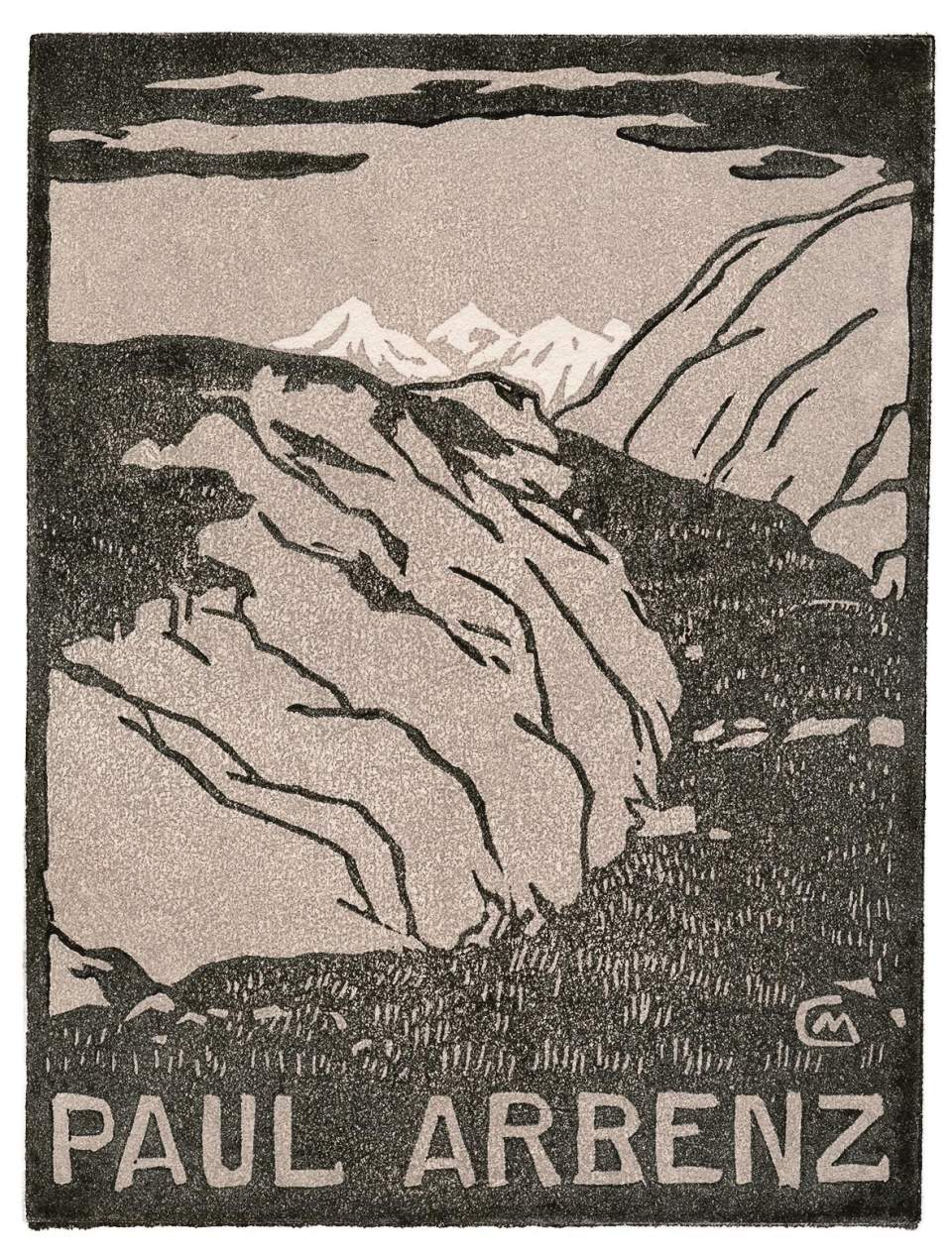Holzschnitt - Kleingraphik "Ex Libris für Paul Arbenz"