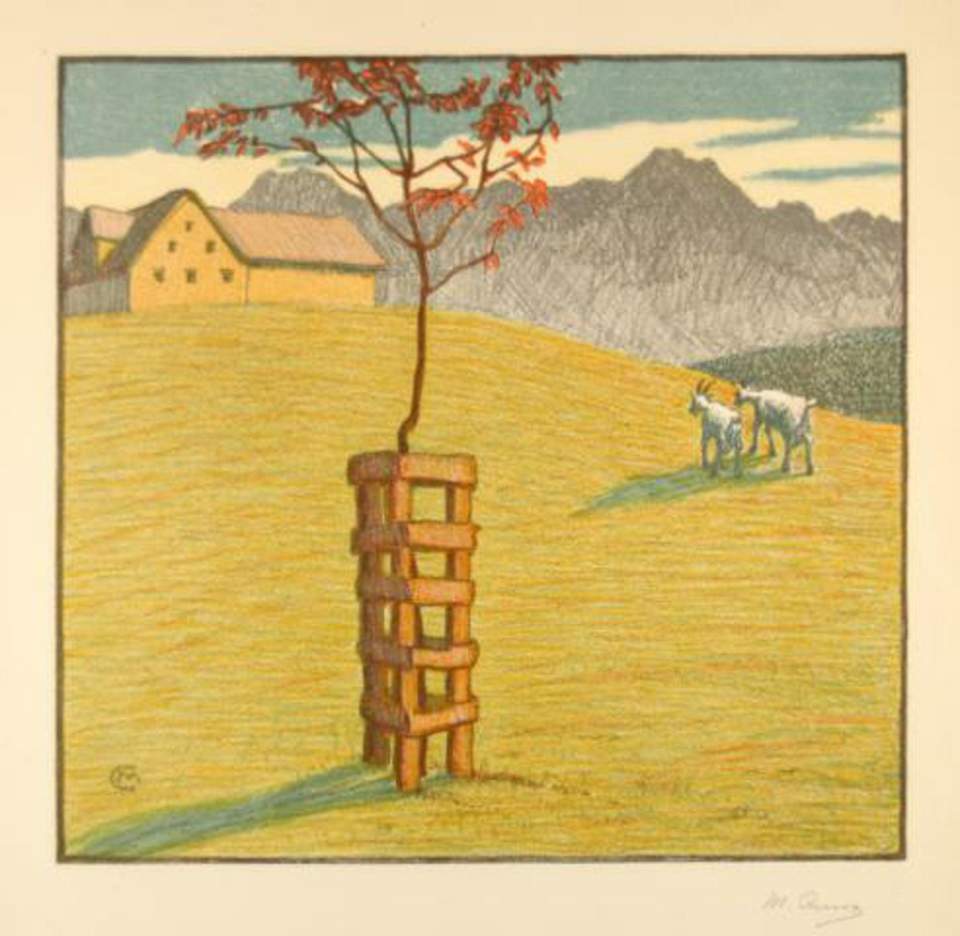 Lithographie "Säntis, Appenzellerland"