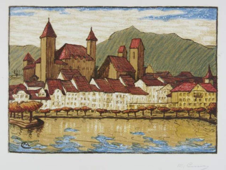 Lithographie "Rapperswil"