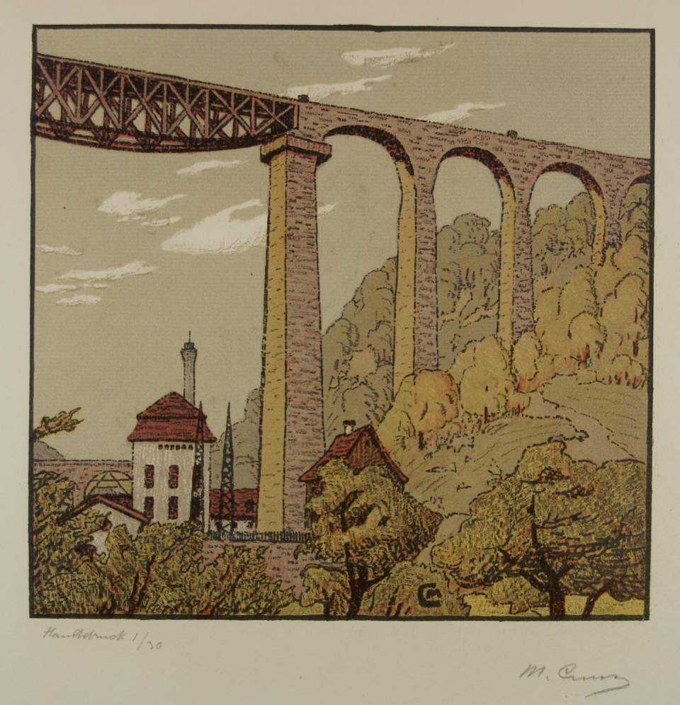 Lithographie "Sitterbrücke" / Handdruck 1/30
