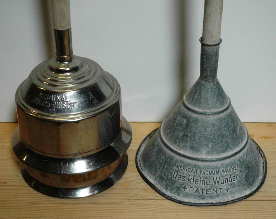 Wäscheglocke Wäschestampfer Waschstöpsel, 13 Stück