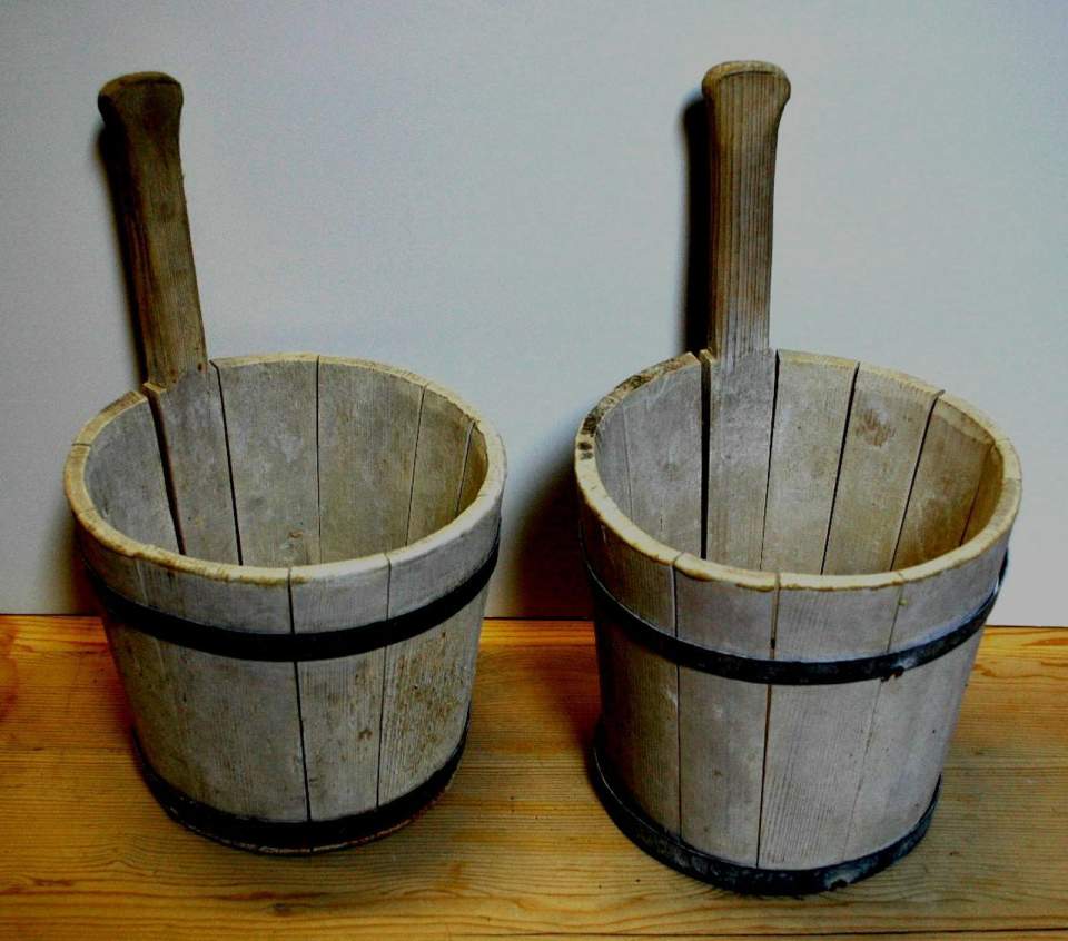 Wasserschöpfer Holz, 2 Stück
