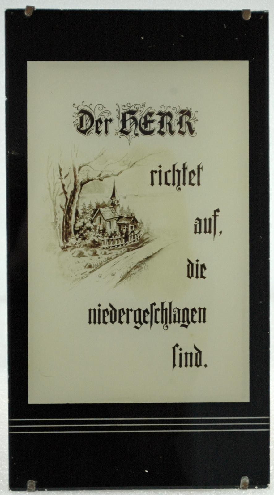 Andenkenbild "Der Herr richtet auf..."; um 1900